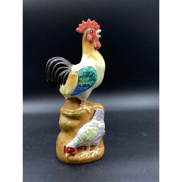 Ceramic Rooster Chicken Figurine Made In Japan Farmhouse 9.5” - Picture 1 of 10